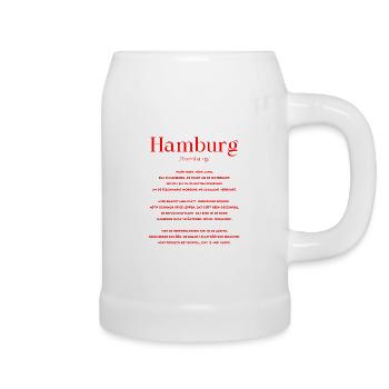 Hamburg Definition Plattdeutsch - Bierkrug - Weiß - Rechts