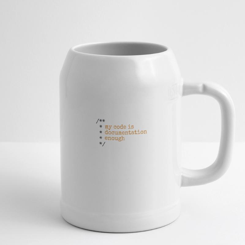 My Code Is Documentation Enough Developer Beer Mug