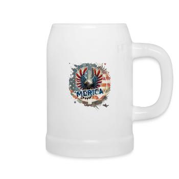 4. Juli - Bierkrug - Weiß - Rechts