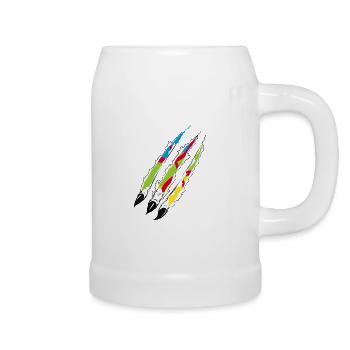 AMAZIGH SYMBOLE BERBERE Z IMAZIGHEN BIJOU KABYLE - Chope en céramique - blanc - Droite