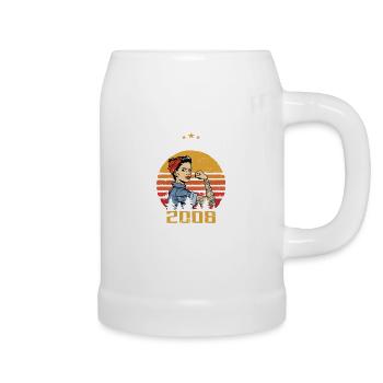 Vintage 2008 - Born In June 2008 - Beer Mug - white - Right