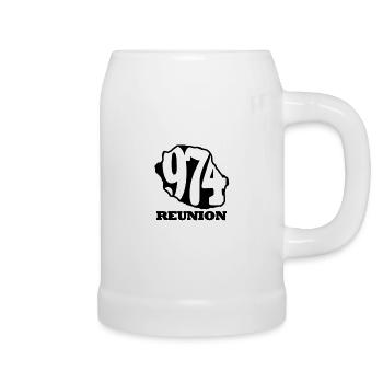 REUNION 974 - La réunion lé la - Chope en céramique - blanc - Droite