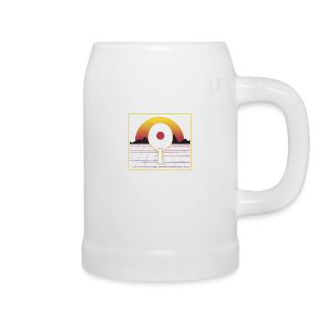 Ping Pong Retro Vintage 70s 80s Style Table Tennis - Beer Mug - white - Right