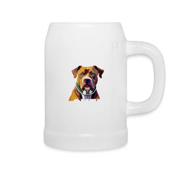 Dog Lover American Stafford - Beer Mug - white - Right