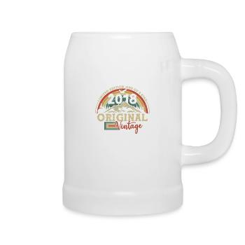 Birthday Gift Vintage 2018, 5 years - Beer Mug - white - Right