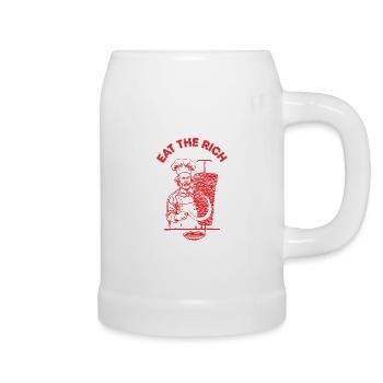 Eat The Rich Karl Marx Kebap - Bierkrug - Weiß - Rechts