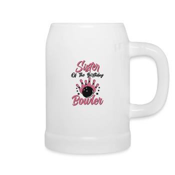 Bowling Skittles Bowler Bowling Club - Beer Mug - white - Right
