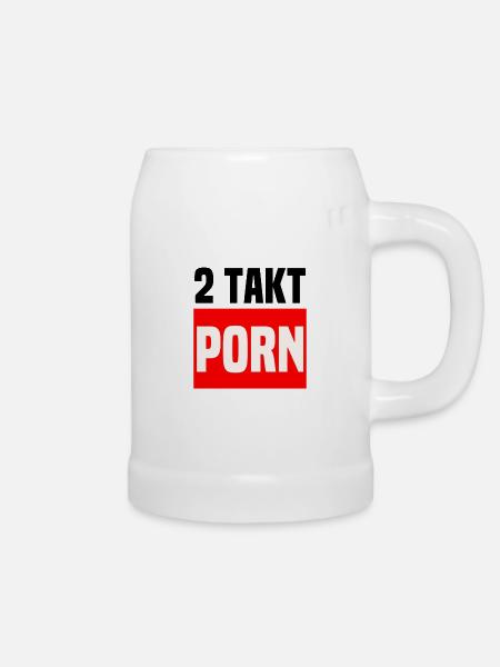 2 Takt Porn - Bierkrug - Weiß