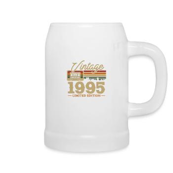 1995 - 28/29 Jahre Geburtstag - Bierkrug - Weiß - Rechts