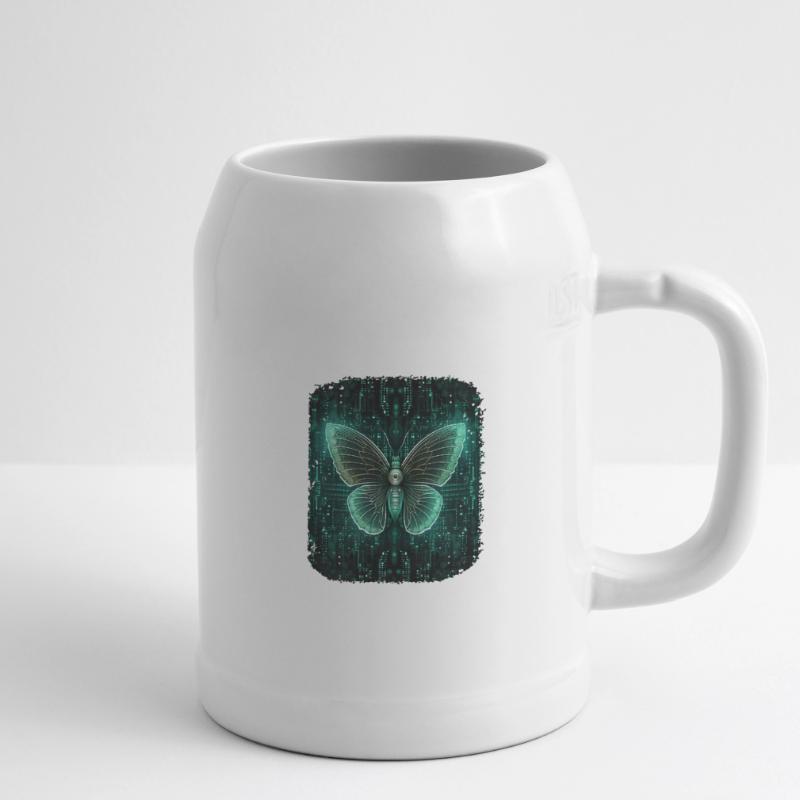 Programmierung PC Programm Code Schmetterling Bierkrug