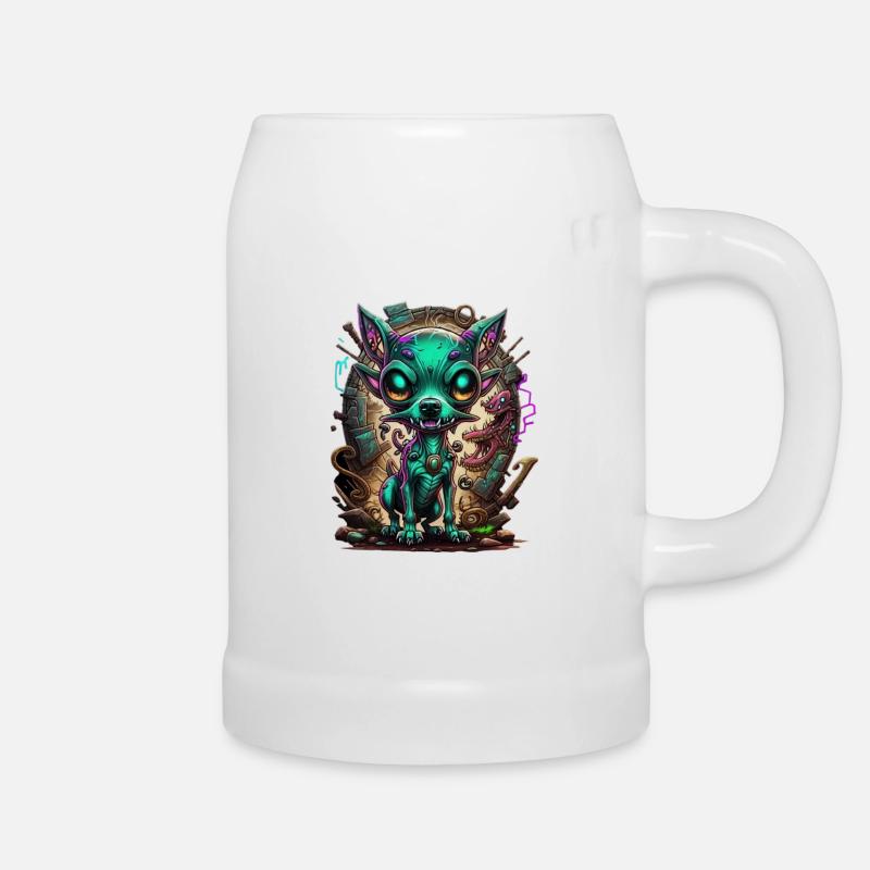 Alien Dog - Beer Mug - white