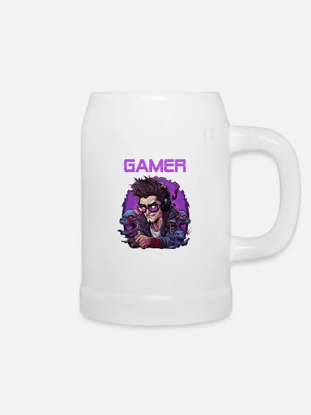 Gamer - Bierkrug - Weiß