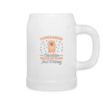Pomeranian Chronicles Tales of Fluff and Whimsy - Beer Mug - white - Right