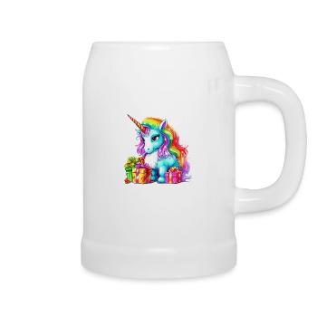 I Love Unicorns - Funny Unicorn Christmas Design - Chope en céramique - blanc - Droite