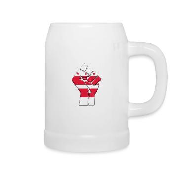 City Of Washington DC Flag Pride Native Home - Beer Mug - white - Right