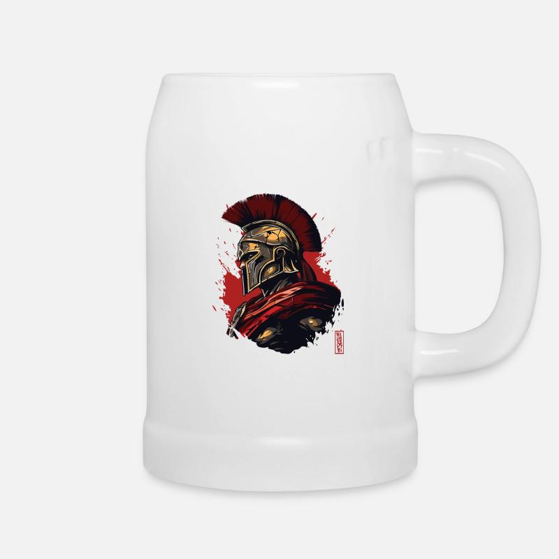 Spartan Warrior - Bierkrug - Weiß