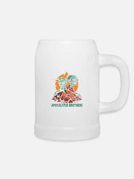 Die Apokalypse Brüder Zombies - Bierkrug - Weiß