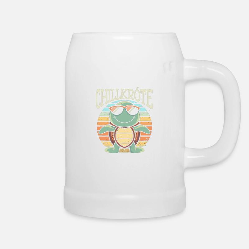 Relaxed Turtle Chill Toad - Beer Mug - white