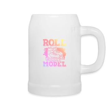 roll skaten - Bierkrug - Weiß - Rechts