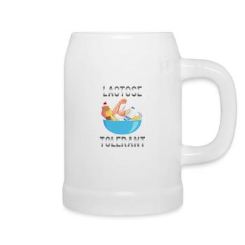 Lactose Tolerant Funny Dairy Products Free Vegan - Beer Mug - white - Right