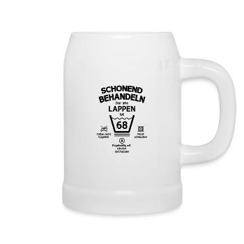 Der Alte Lappen, Schonend Behandeln 68. Geburtstag - Bierkrug - Weiß - Rechts