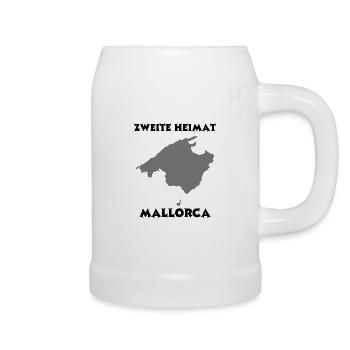 Zweite Heimat Mallorca - Bierkrug - Weiß - Rechts