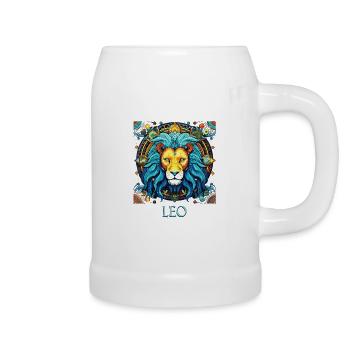 Aimez votre symbole du zodiaque Lion Hommes et Femmes - Chope en céramique - blanc - Droite