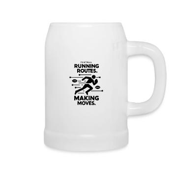 Running Routes Making Moves - Beer Mug - white - Right