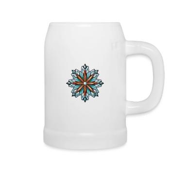 Frost Symbol Stern Winter Schnee - Bierkrug - Weiß - Rechts