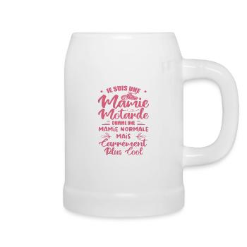 Mamie Motarde Mamou Humour - Chope en céramique - blanc - Droite