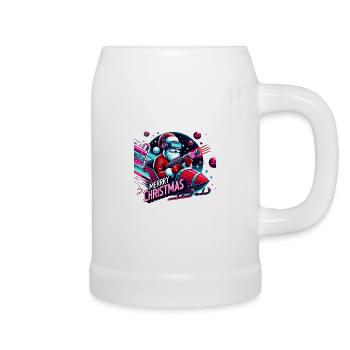 Merry Christmas Christmas Santa Claus - Beer Mug - white - Right