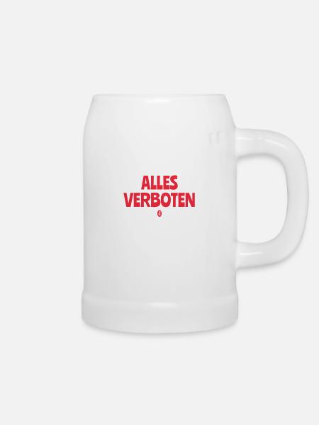 Alles Verboten - Bierkrug - Weiß