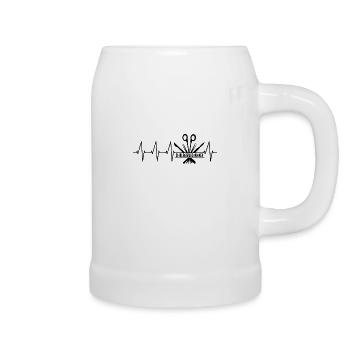 Professions Training Passed Heartbeat - Beer Mug - white - Right