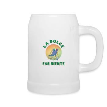 La dolce far niente - Beer Mug - white - Right