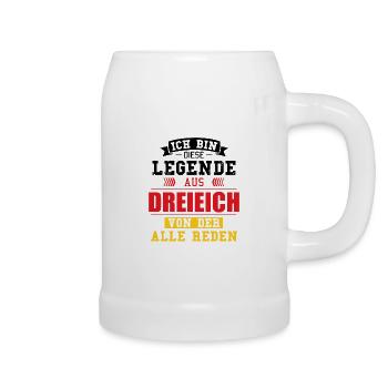 Stadt Dreieich Deutschland Legende Spruch - Bierkrug - Weiß - Rechts
