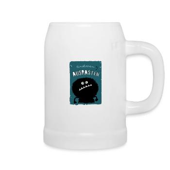 Einatmen Ausrasten Atemtechnik Atemübung Spruch - Bierkrug - Weiß - Rechts