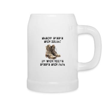 Soldier Dad - Beer Mug - white - Right