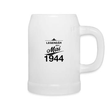 80. Geburtstag Legendär seit Mai 1944 Jahrgang 44 - Bierkrug - Weiß - Rechts