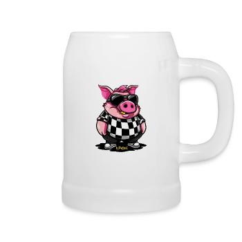 Cool Short Pig - Beer Mug - white - Right