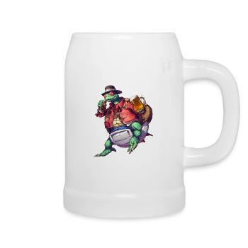 Chill & Shell: Turtle with Beer Tee - Beer Mug - white - Right