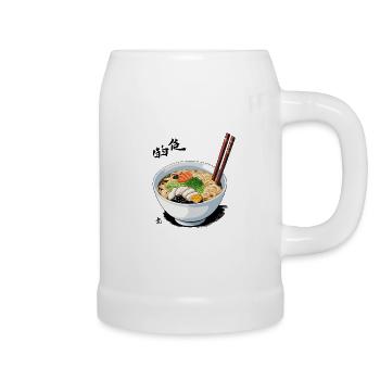 Vintage Japan Ramen Miso Udon Soup Streetwear - Beer Mug - white - Right
