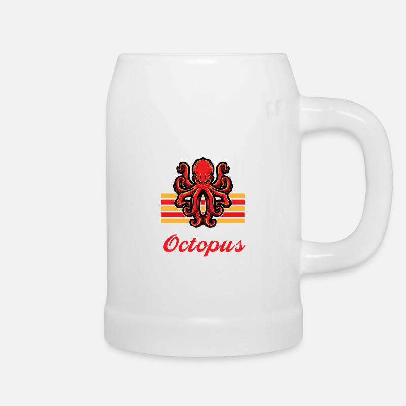 octopus - Bierkrug - Weiß