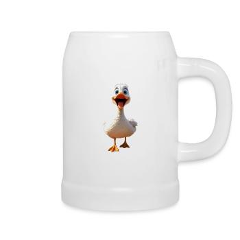 Gans Gänseküken Küken Süße Gans Ente Kleine Gänse - Bierkrug - Weiß - Rechts