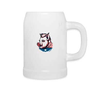 The Patriotic Pig Hero - Beer Mug - white - Right