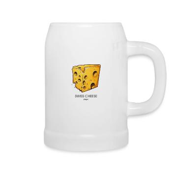 Piece of Swiss cheese - Beer Mug - white - Right