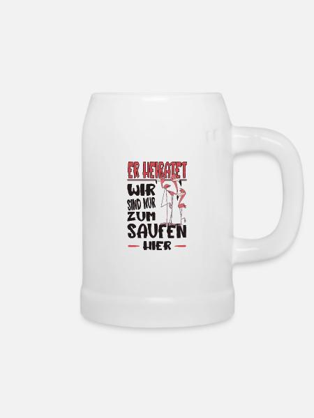 Junggesellenabschied Polterabend Team Bräutigam - Bierkrug - Weiß