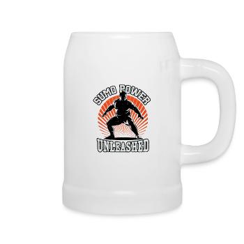 Sumo Power unleashed - Beer Mug - white - Right