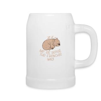 Nap Eat Repeat The Frenchie Way French Bulldog Dog - Bierkrug - Weiß - Rechts
