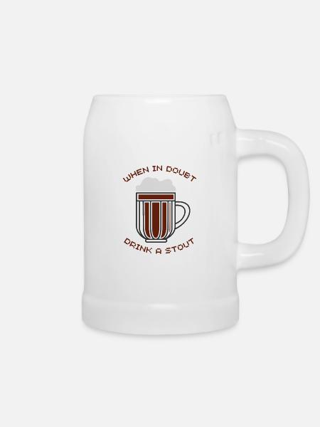 Stout Bier - Bierkrug - Weiß