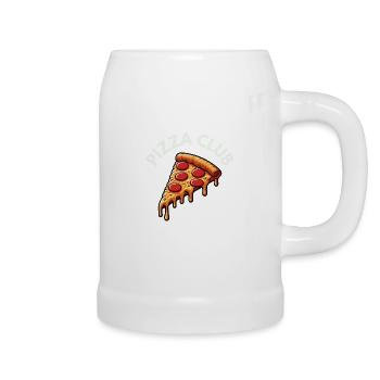 Pizza Club pizza au fromage drôle pour les amateurs de restauration rapide - Chope en céramique - blanc - Droite